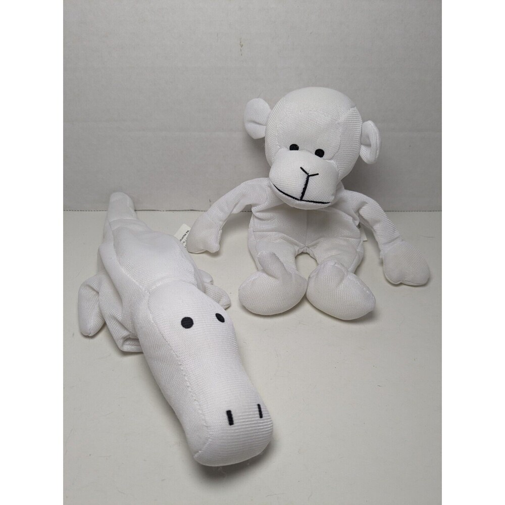 4/$12 Vintage Roseart White Beaned Plush